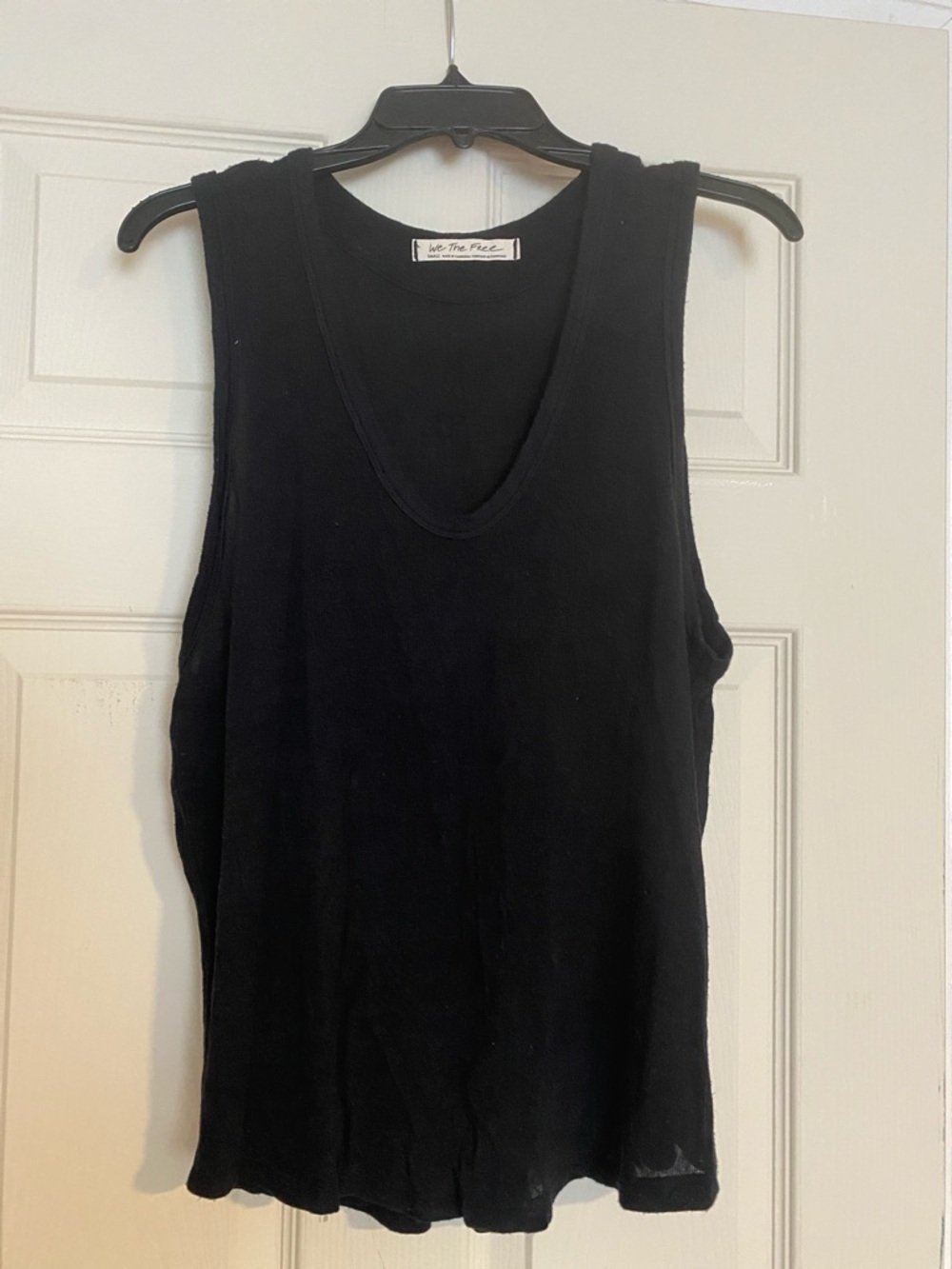 We The Free Black Scoop Tank Top